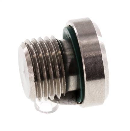 Plug M10 X 1 RVS FKM met binnenzeskant 400 bar (5620.0psi)