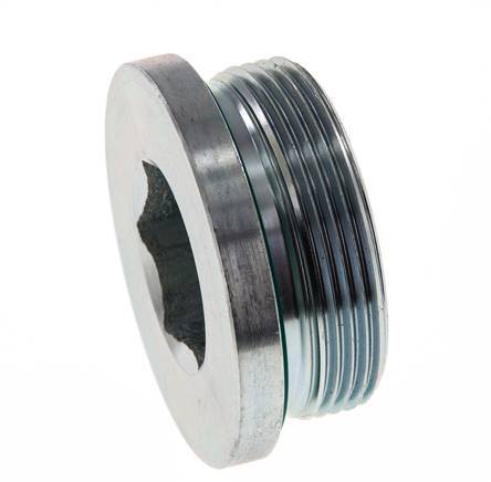 Plug M48 X 2 Staal FKM met binnenzeskant 250 bar (3512.5psi)