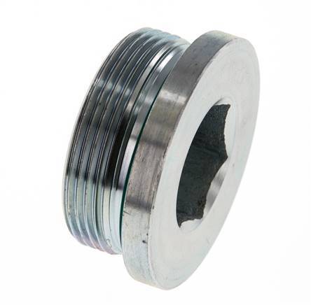 Plug M48 X 2 Staal FKM met binnenzeskant 250 bar (3512.5psi)