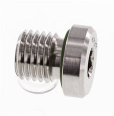Plug M12 X 1.5 RVS FKM met binnenzeskant 400 bar (5620.0psi)