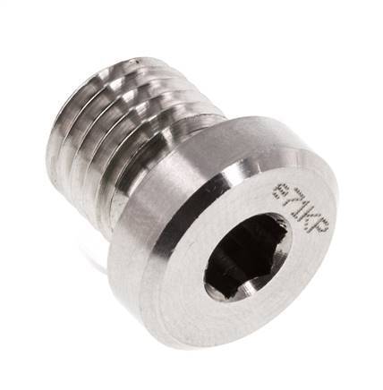 Plug M12 X 1.5 RVS FKM met binnenzeskant 400 bar (5620.0psi)