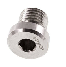 Plug M12 X 1.5 RVS FKM met binnenzeskant 400 bar (5620.0psi)