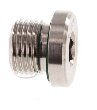 Plug M16 X 1.5 RVS FKM met binnenzeskant 400 bar (5620.0psi)