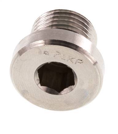 Plug M16 X 1.5 RVS FKM met binnenzeskant 400 bar (5620.0psi)