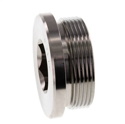 Plug M48 X 2 RVS FKM met binnenzeskant 250 bar (3512.5psi)