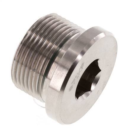 Plug M26 X 1.5 RVS FKM met binnenzeskant 400 bar (5620.0psi)