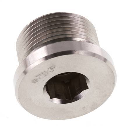 Plug M26 X 1.5 RVS FKM met binnenzeskant 400 bar (5620.0psi)