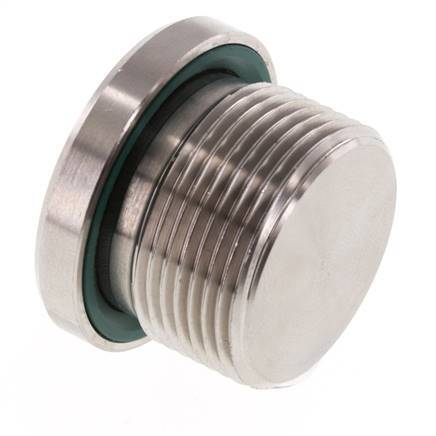 Plug M26 X 1.5 RVS FKM met binnenzeskant 400 bar (5620.0psi)