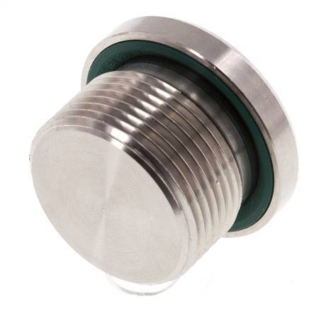 Plug M26 X 1.5 RVS FKM met binnenzeskant 400 bar (5620.0psi)