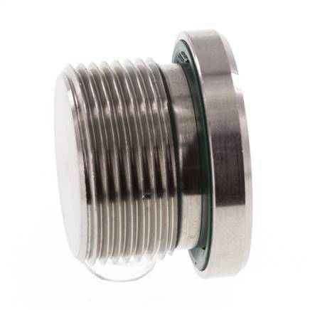 Plug M26 X 1.5 RVS FKM met binnenzeskant 400 bar (5620.0psi)