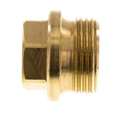 Plug G1'' Messing met kraag en buitenzeskant 16 bar (224.8psi)
