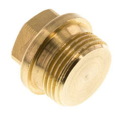 Plug G1'' Messing met kraag en buitenzeskant 16 bar (224.8psi)