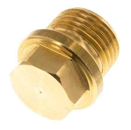 Plug G1/2'' Brass with Collar and External Hex 16bar (224.8psi) [2 Pieces]