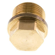 Plug G3/4'' Messing met kraag en buitenzeskant 16 bar (224.8psi)