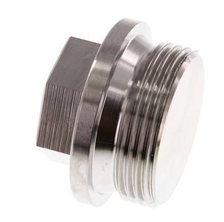 Plug G1 1/4" RVS met kraag en buitenzeskant 40 bar (562.0psi)