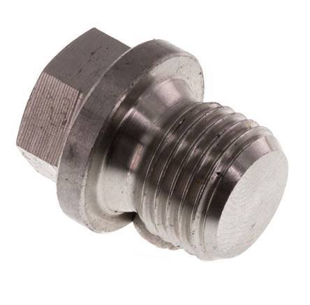Plug G1/4'' RVS met kraag en buitenzeskant 40bar (562.0psi)