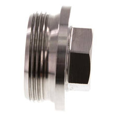 Plug G1 1/2'' RVS met kraag en buitenzeskant 40bar (562.0psi)