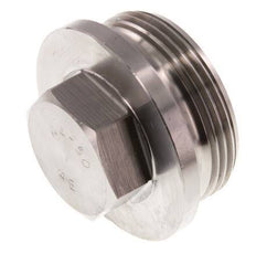 Plug G1 1/2'' RVS met kraag en buitenzeskant 40bar (562.0psi)