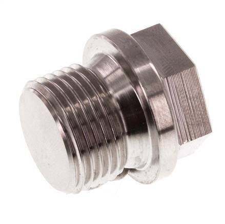 Plug G3/8'' Stainless steel with Collar and External Hex 40bar (562.0psi)