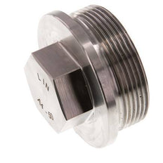 Plug G2'' RVS met kraag en buitenzeskant 40bar (562.0psi)