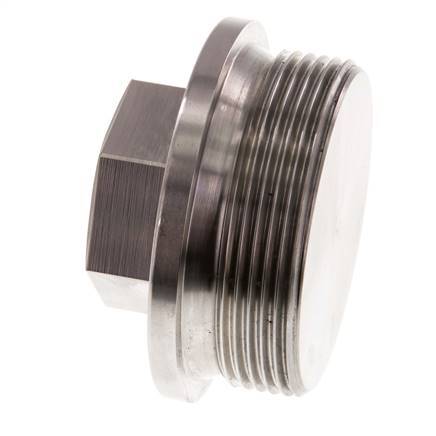 Plug G2'' RVS met kraag en buitenzeskant 40bar (562.0psi)