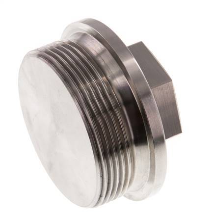 Plug G2'' RVS met kraag en buitenzeskant 40bar (562.0psi)