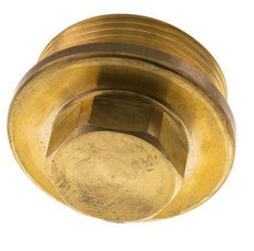 Plug G1 1/2'' Brass with Collar and External Hex 16bar (224.8psi)