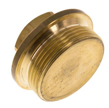 Plug G1 1/2'' Messing met kraag en buitenzeskant 16 bar (224.8psi)