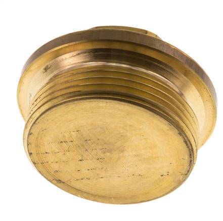 Plug G1 1/2'' Messing met kraag en buitenzeskant 16 bar (224.8psi)