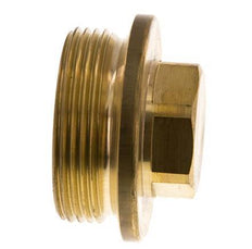 Plug G1 1/2'' Messing met kraag en buitenzeskant 16 bar (224.8psi)
