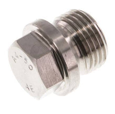 Plug G1/2'' RVS met kraag en buitenzeskant 40bar (562.0psi)