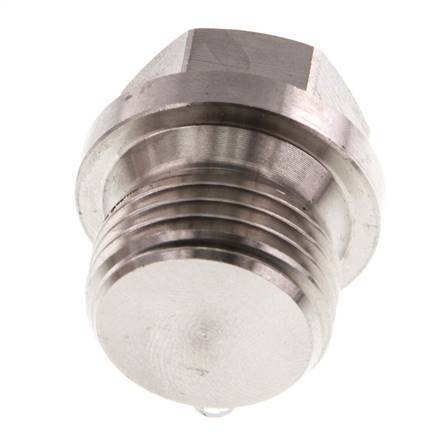 Plug G1/2'' RVS met kraag en buitenzeskant 40bar (562.0psi)