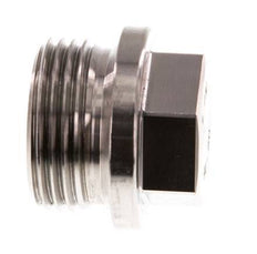Plug G1'' RVS met kraag en buitenzeskant 40bar (562.0psi)