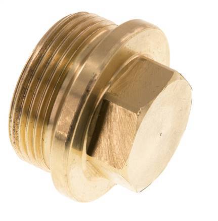 Plug G1 1/4'' Brass with Collar and External Hex 16bar (224.8psi)