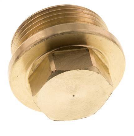 Plug G1 1/4'' Brass with Collar and External Hex 16bar (224.8psi)
