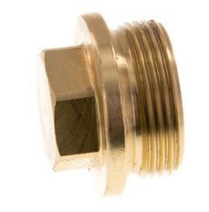 Plug G1 1/4'' messing met kraag en buitenzeskant 16 bar (224.8psi)