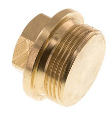 Plug G1 1/4'' messing met kraag en buitenzeskant 16 bar (224.8psi)