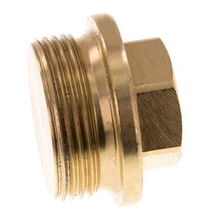 Plug G1 1/4'' messing met kraag en buitenzeskant 16 bar (224.8psi)