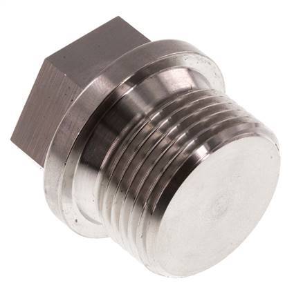 Plug G3/4'' RVS met kraag en buitenzeskant 40bar (562.0psi)