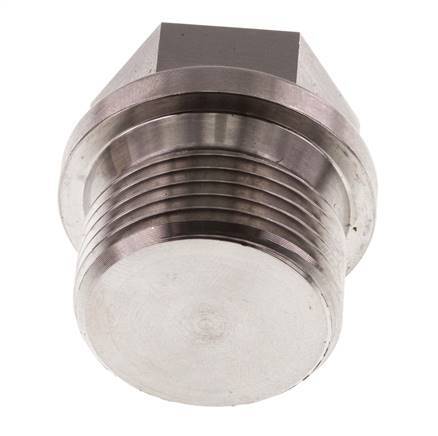 Plug G3/4'' RVS met kraag en buitenzeskant 40bar (562.0psi)