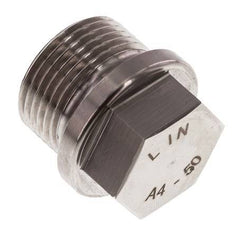 Plug G3/4'' RVS met kraag en buitenzeskant 40bar (562.0psi)