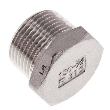 Plug R3/4'' RVS met Buitenzeskant 16bar [2 Stuks]