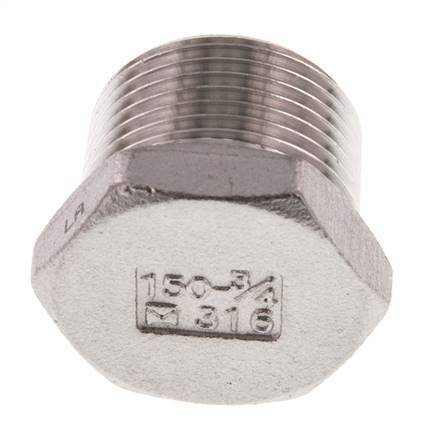 Plug R3/4'' RVS met Buitenzeskant 16bar [2 Stuks]