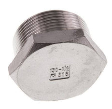 Plug R1 1/2" RVS met buitenzeskant 16 bar (224.8psi)