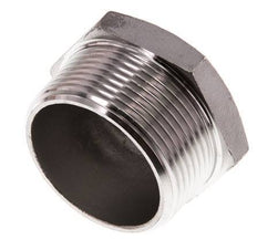 Plug R1 1/2" RVS met buitenzeskant 16 bar (224.8psi)