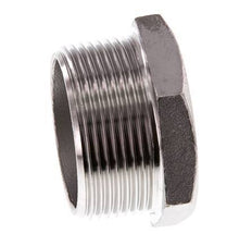 Plug R1 1/2" RVS met buitenzeskant 16 bar (224.8psi)