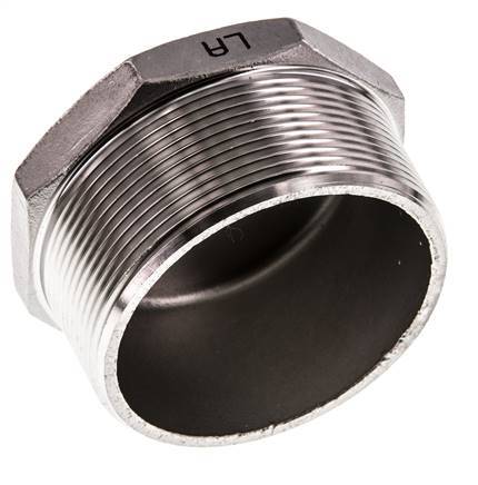 Plug R2 1/2'' RVS met buitenzeskant 16 bar (224.8psi)