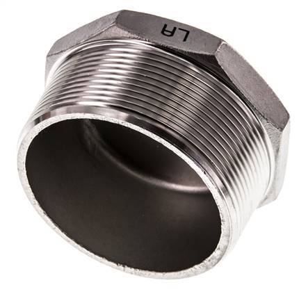 Plug R2 1/2'' RVS met buitenzeskant 16 bar (224.8psi)