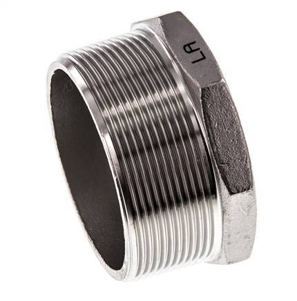 Plug R2 1/2'' RVS met buitenzeskant 16 bar (224.8psi)