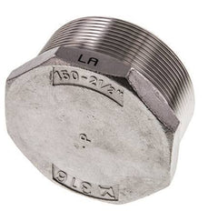 Plug R2 1/2'' RVS met buitenzeskant 16 bar (224.8psi)